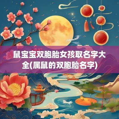 鼠宝宝双胞胎女孩取名字大全(属鼠的双胞胎名字)