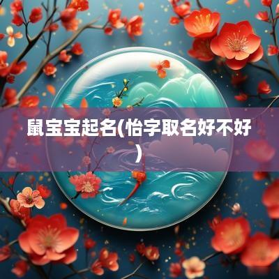 鼠宝宝起名(怡字取名好不好)