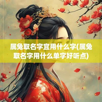 属兔取名字宜用什么字(属兔取名字用什么单字好听点)