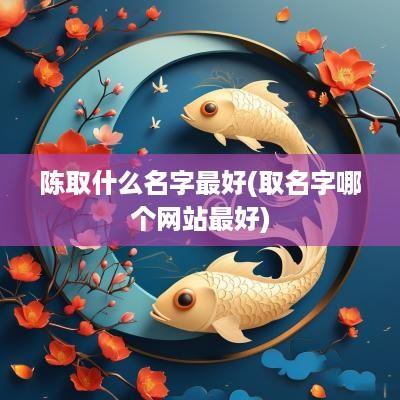 陈取什么名字最好(取名字哪个网站最好)