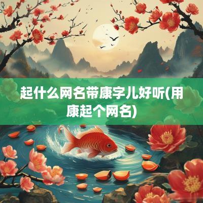 起什么网名带康字儿好听(用康起个网名)