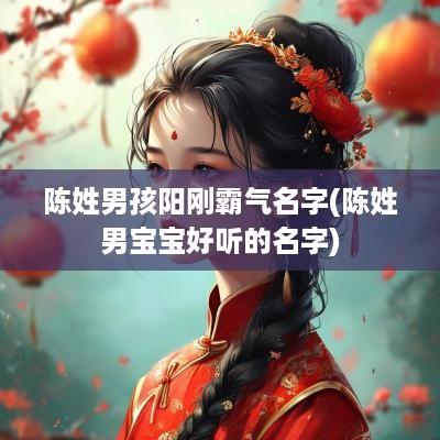 陈姓男孩阳刚霸气名字(陈姓男宝宝好听的名字)