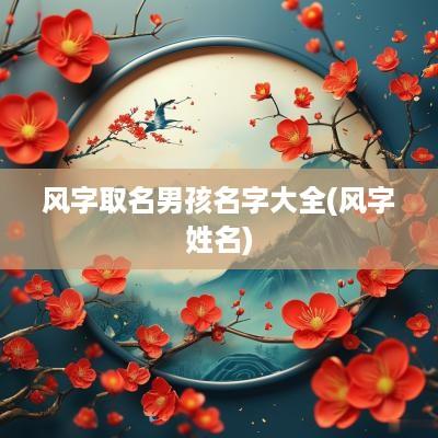 风字取名男孩名字大全(风字姓名)