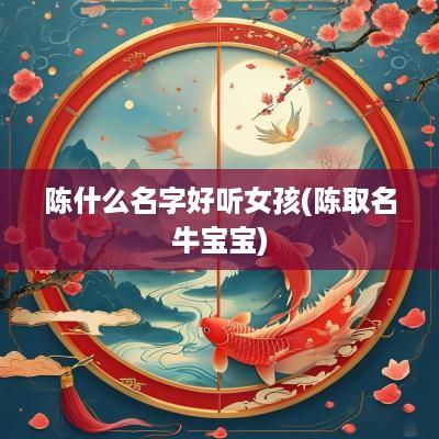 陈什么名字好听女孩(陈取名牛宝宝)
