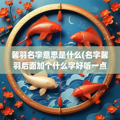 馨羽名字意思是什么(名字馨羽后面加个什么字好听一点)
