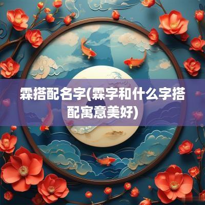 霖搭配名字(霖字和什么字搭配寓意美好)
