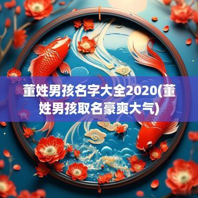 董姓男孩名字大全2025(董姓男孩取名豪爽大气)