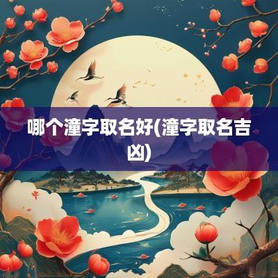 哪个潼字取名好(潼字取名吉凶)