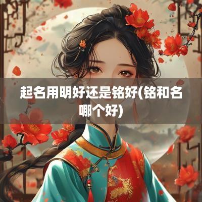起名用明好还是铭好(铭和名哪个好)