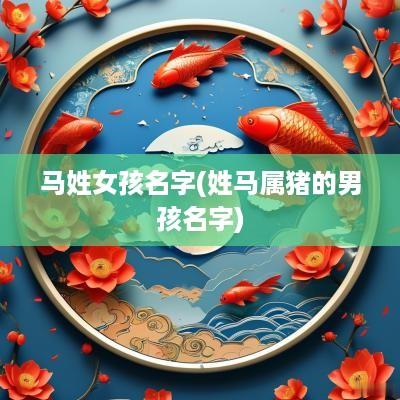 马姓女孩名字(姓马属猪的男孩名字)