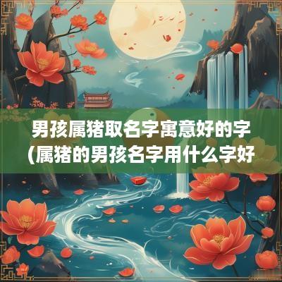 男孩属猪取名字寓意好的字(属猪的男孩名字用什么字好)