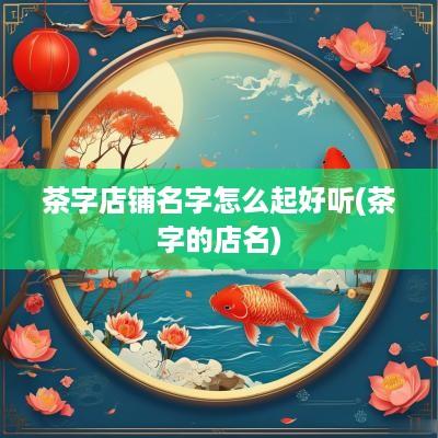 茶字店铺名字怎么起好听(茶字的店名)