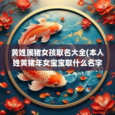 黄姓属猪女孩取名大全(本人姓黄猪年女宝宝取什么名字好)