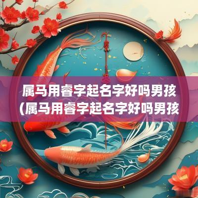 属马用睿字起名字好吗男孩(属马用睿字起名字好吗男孩子)