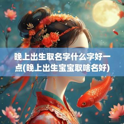 晚上出生取名字什么字好一点(晚上出生宝宝取啥名好)