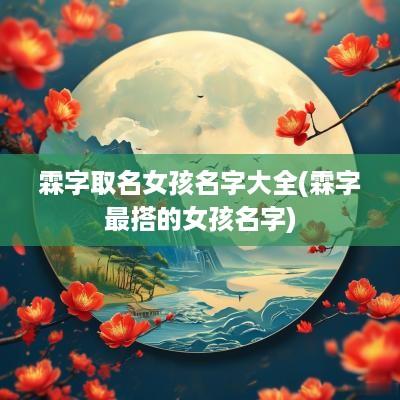 霖字取名女孩名字大全(霖字最搭的女孩名字)