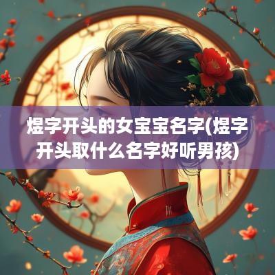 煜字开头的女宝宝名字(煜字开头取什么名字好听男孩)