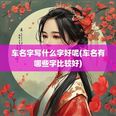 车名字写什么字好呢(车名有哪些字比较好)