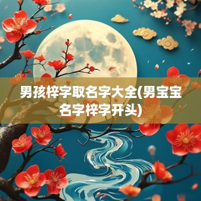 男孩梓字取名字大全(男宝宝名字梓字开头)
