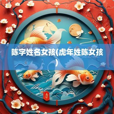 陈字姓名女孩(蛇年姓陈女孩)