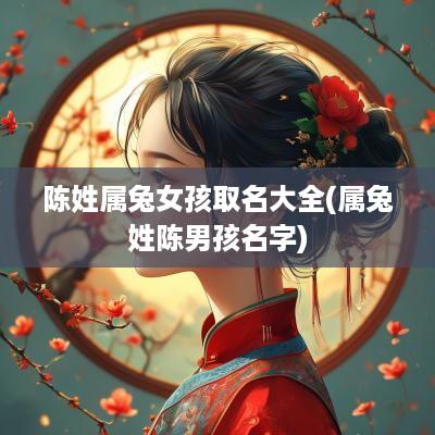 陈姓属兔女孩取名大全(属兔姓陈男孩名字)