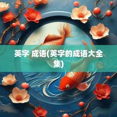 英字 成语(英字的成语大全集)