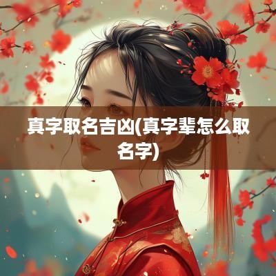 真字取名吉凶(真字辈怎么取名字)