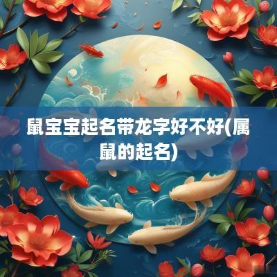 鼠宝宝起名带龙字好不好(属鼠的起名)