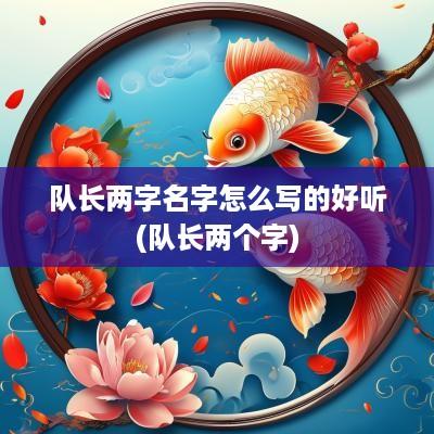 队长两字名字怎么写的好听(队长两个字)