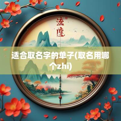 适合取名字的单子(取名用哪个zhi)