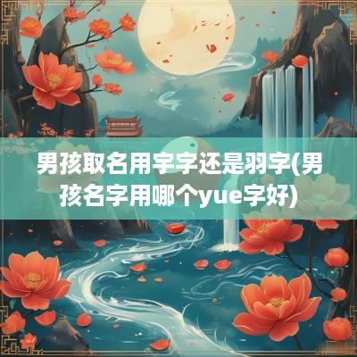 男孩取名用宇字还是羽字(男孩名字用哪个yue字好)