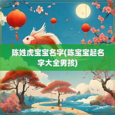 陈姓虎宝宝名字(陈宝宝起名字大全男孩)