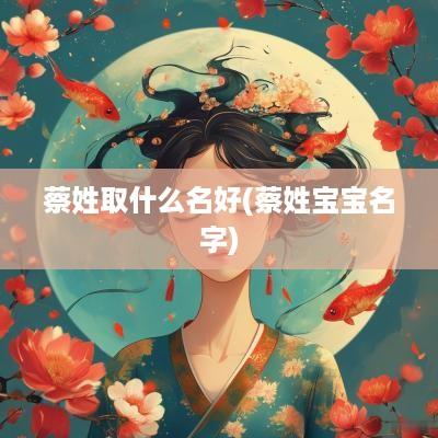 蔡姓取什么名好(蔡姓宝宝名字)
