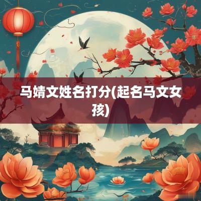 马婧文姓名打分(起名马文女孩)