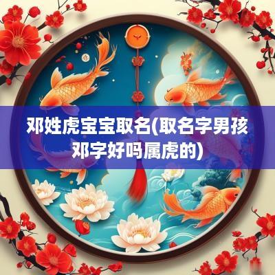 邓姓虎宝宝取名(取名字男孩邓字好吗属虎的)