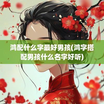 鸿配什么字最好男孩(鸿字搭配男孩什么名字好听)