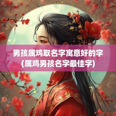 男孩属鸡取名字寓意好的字(属鸡男孩名字最佳字)