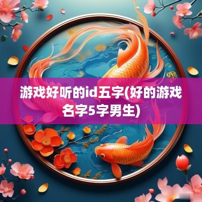 游戏好听的id五字(好的游戏名字5字男生)