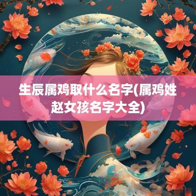 生辰属鸡取什么名字(属鸡姓赵女孩名字大全)