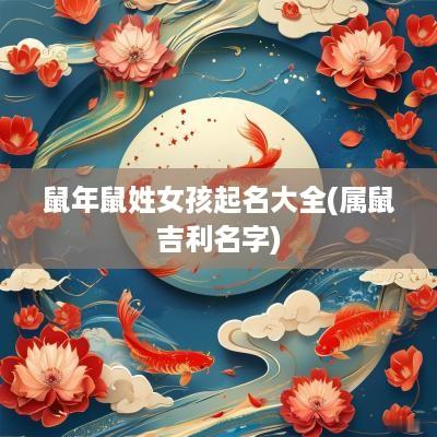 蛇年鼠姓女孩起名大全(属鼠吉利名字)