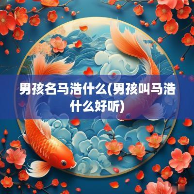 男孩名马浩什么(男孩叫马浩什么好听)