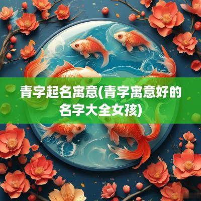青字起名寓意(青字寓意好的名字大全女孩)