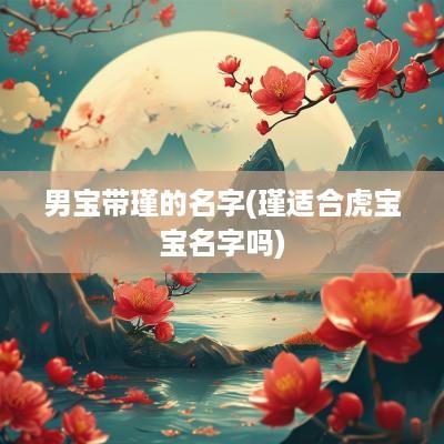 男宝带瑾的名字(瑾适合虎宝宝名字吗)