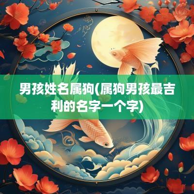 男孩姓名属狗(属狗男孩最吉利的名字一个字)