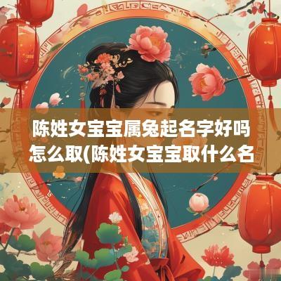 陈姓女宝宝属兔起名字好吗怎么取(陈姓女宝宝取什么名字好)