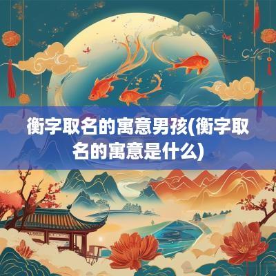 衡字取名的寓意男孩(衡字取名的寓意是什么)