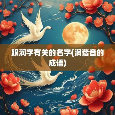 跟润字有关的名字(润谐音的成语)