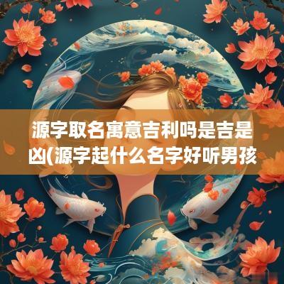 源字取名寓意吉利吗是吉是凶(源字起什么名字好听男孩)