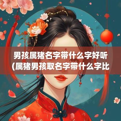 男孩属猪名字带什么字好听(属猪男孩取名字带什么字比较好)