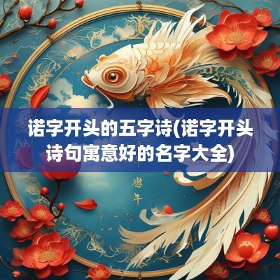 诺字开头的五字诗(诺字开头诗句寓意好的名字大全)